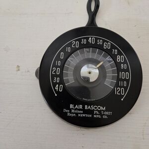 Cooper Frying pan advertising thermometer Newton Mfg. Des Moines, IA. Great Cond